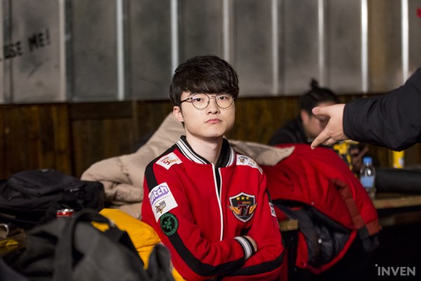 SKT中路選手「Faker」李相赫。 SKT中路選手「Faker」李相赫。