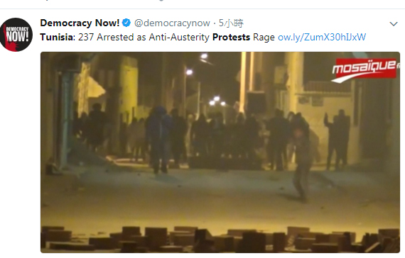 突尼西亞民眾因為高物價爆發抗議,越演越烈,已經造成流血衝突。 突尼西亞民眾因為高物價爆發抗議,越演越烈,已經造成流血衝突。