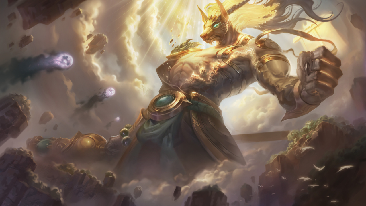 新春造型「玄天戰犬」納瑟斯。 圖:Garena/提供 新春造型「玄天戰犬」納瑟斯。 圖:Garena/提供