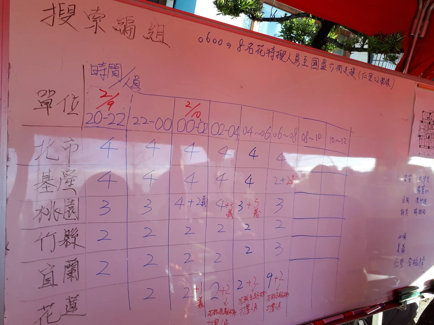 特搜人員徹夜開鑿,向下挖掘確認為201室後,擴大周圍面積,尚未尋獲受困者。 特搜人員徹夜開鑿,向下挖掘確認為201室後,擴大周圍面積,尚未尋獲受困者。