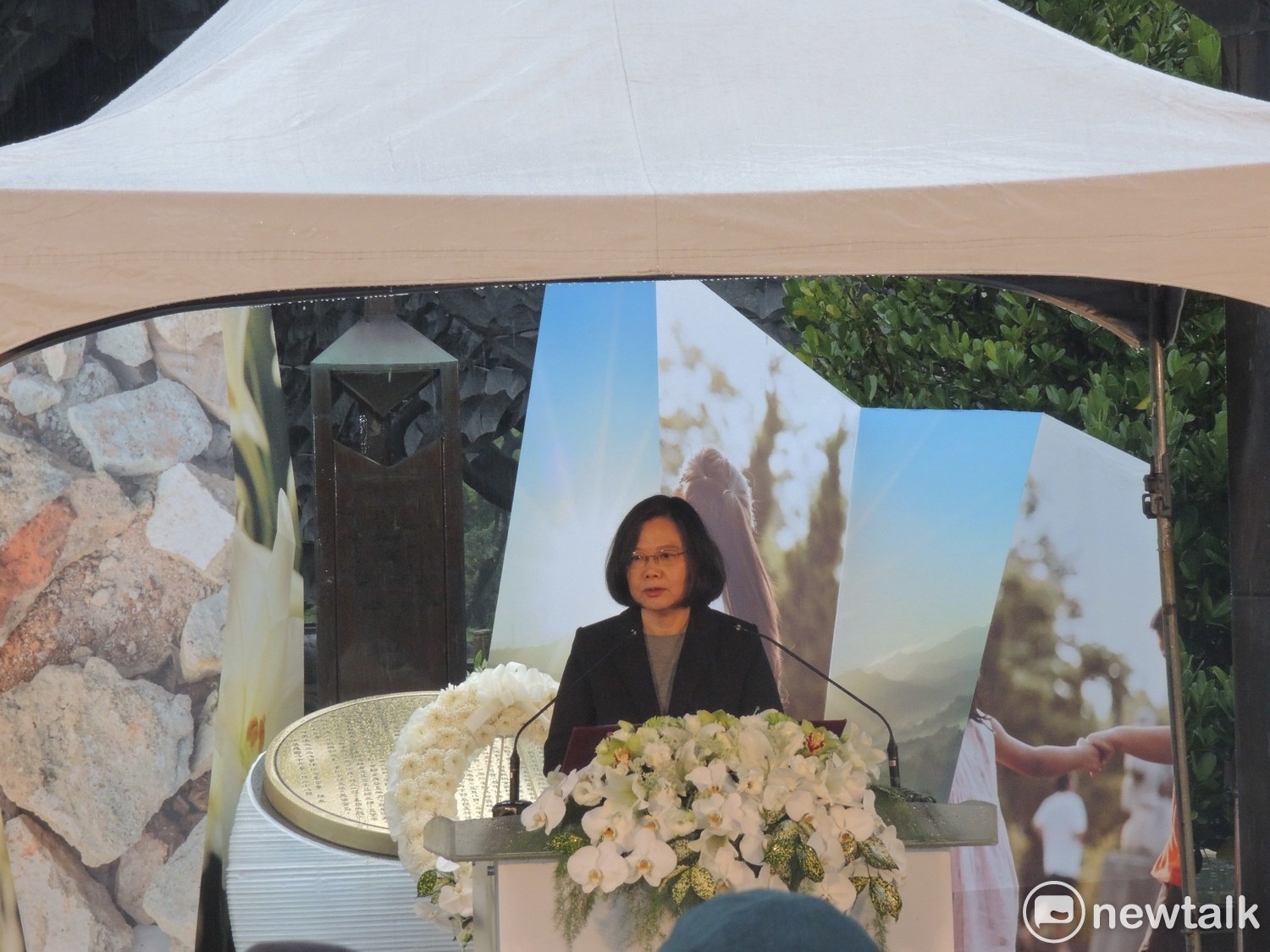 蔡英文出席二二八事件71週年紀念儀式。 圖:黃韋銓/攝 蔡英文出席二二八事件71週年紀念儀式。 圖:黃韋銓/攝