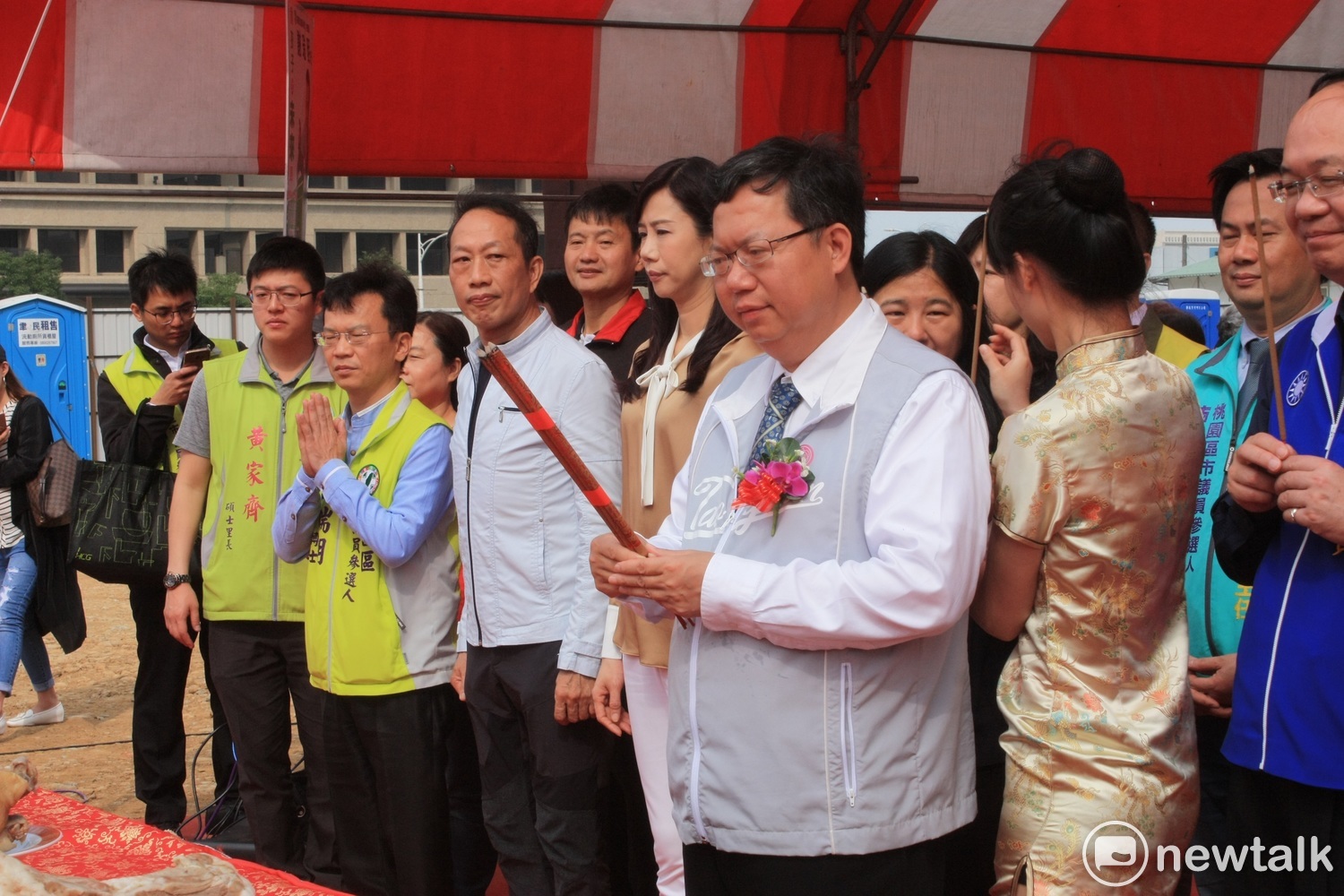 桃園市長鄭文燦主持「經國轉運站」動土典禮。 圖: 林昀真/攝 桃園市長鄭文燦主持「經國轉運站」動土典禮。 圖: 林昀真/攝
