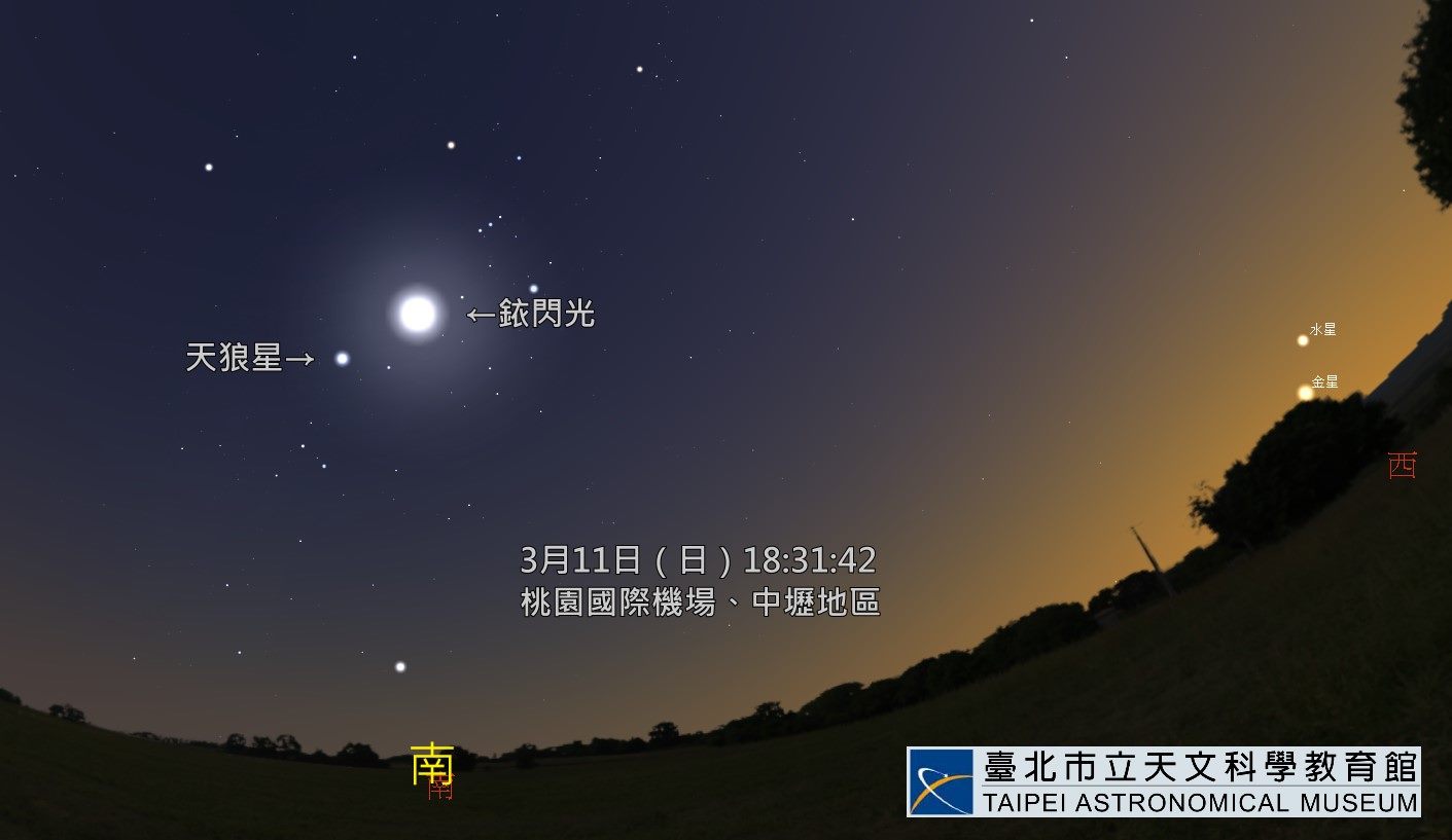 「銥閃光」將出現瞬間亮度高達天狼星500倍的暴亮光點,只要預報時間前開始注視天空正南方仰角約50度處,即可看到這個奇特的現象。 圖:台北市天文館/提供 「銥閃光」將出現瞬間亮度高達天狼星500倍的暴亮光點,只要預報時間前開始注視天空正南方仰角約50度處,即可看到這個奇特的現象。 圖:台北市天文館/提供