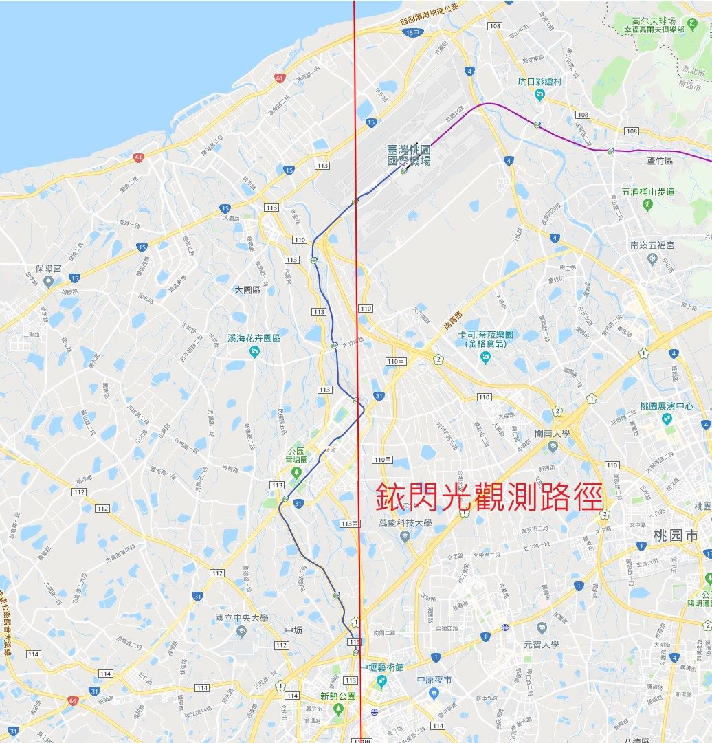 台北市天文館提供的「銥閃光」觀測路徑圖。 圖:台北市天文館/提供 台北市天文館提供的「銥閃光」觀測路徑圖。 圖:台北市天文館/提供