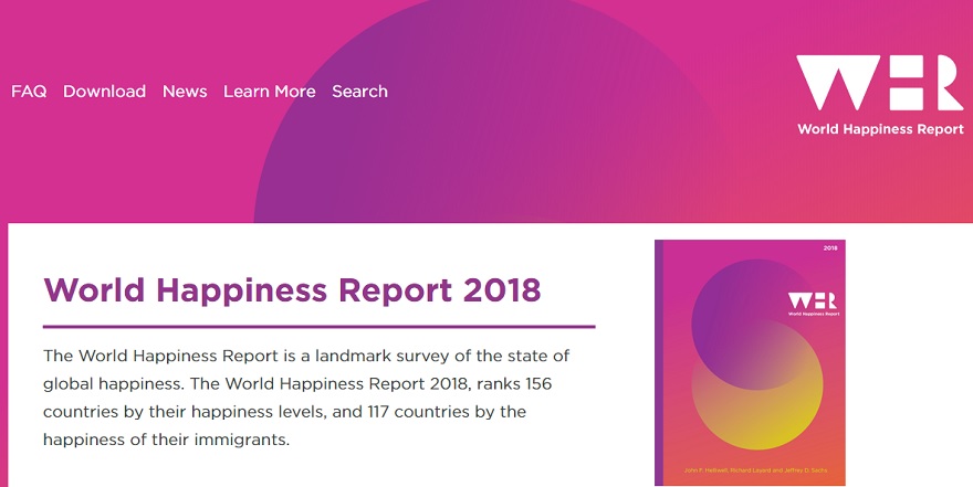 聯合國永續發展解決方案網路(SDSN)14日公布2018年世界快樂報告,芬蘭擠下挪威奪冠。 聯合國永續發展解決方案網路(SDSN)14日公布2018年世界快樂報告,芬蘭擠下挪威奪冠。