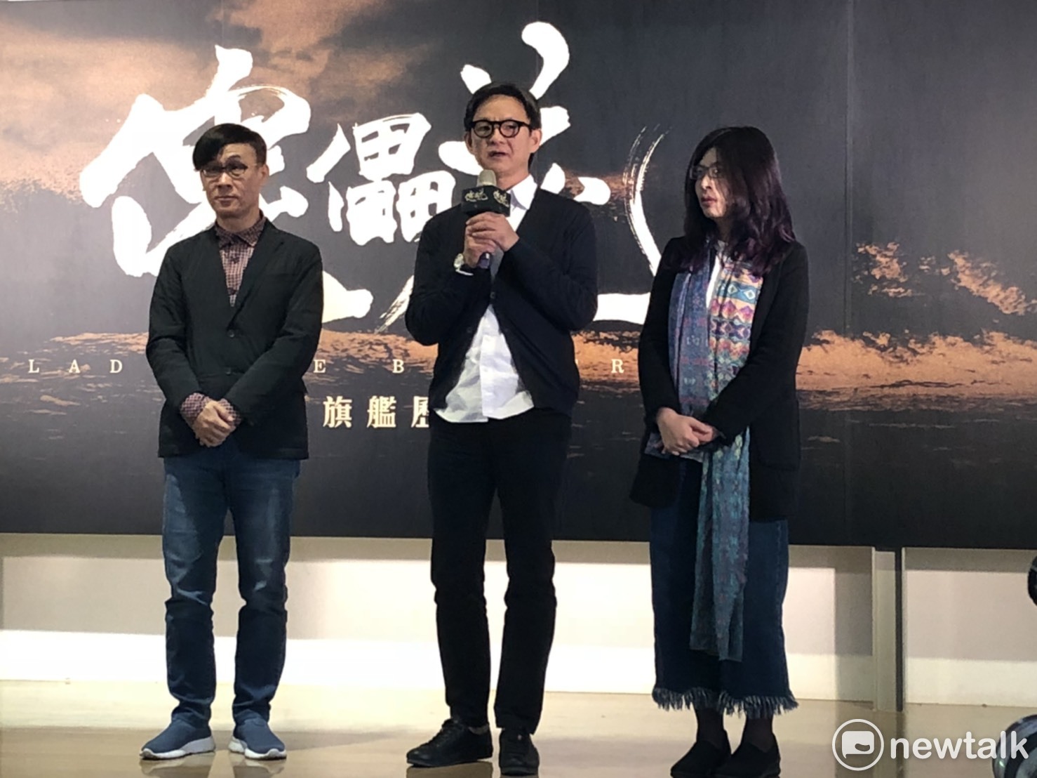 《傀儡花》編劇柯宗明、導演曹瑞原、編劇施如芳。 圖:陳奕/攝 《傀儡花》編劇柯宗明、導演曹瑞原、編劇施如芳。 圖:陳奕/攝