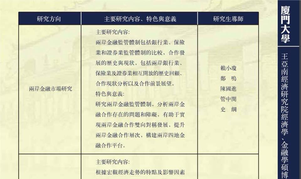 日前台大校長遴選委員會選出來,但是因為個人在中國任教、兼職的爭議而遲遲未被教育部核准的管中閔今天又遭人提出新事證,證明其在廈門大學擔任博士生導師。 日前台大校長遴選委員會選出來,但是因為個人在中國任教、兼職的爭議而遲遲未被教育部核准的管中閔今天又遭人提出新事證,證明其在廈門大學擔任博士生導師。