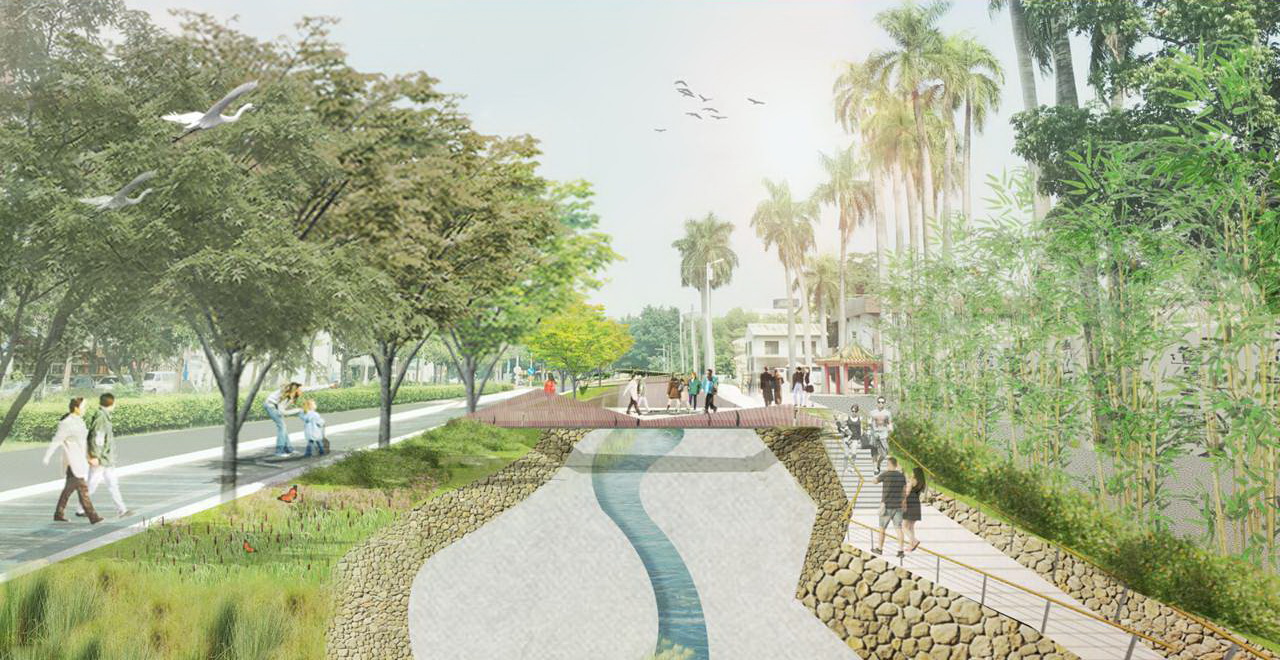嘉義水園道維新段模擬圖。 嘉義水園道維新段模擬圖。