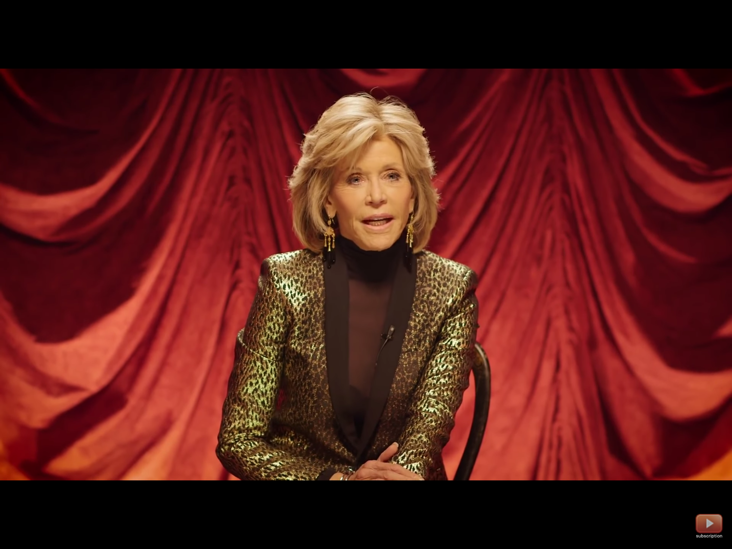 高齡81歲的美國影壇長青樹珍芳達(Jane Fonda)榮獲兩屆奧斯卡影后,並獲美國電影學會(AFI)頒發「終身成就獎」、威尼斯影展「榮譽金獅獎」。本屆坎城影展,包括珍芳達等82名影壇女性,將一起在紅毯上亮相,藉此突顯坎城影展成立71年來,作品入選的女導演是何其少。 圖:翻攝自Youtube 高齡81歲的美國影壇長青樹珍芳達(Jane Fonda)榮獲兩屆奧斯卡影后,並獲美國電影學會(AFI)頒發「終身成就獎」、威尼斯影展「榮譽金獅獎」。本屆坎城影展,包括珍芳達等82名影壇女性,將一起在紅毯上亮相,藉此突顯坎城影展成立71年來,作品入選的女導演是何其少。 圖:翻攝自Youtube
