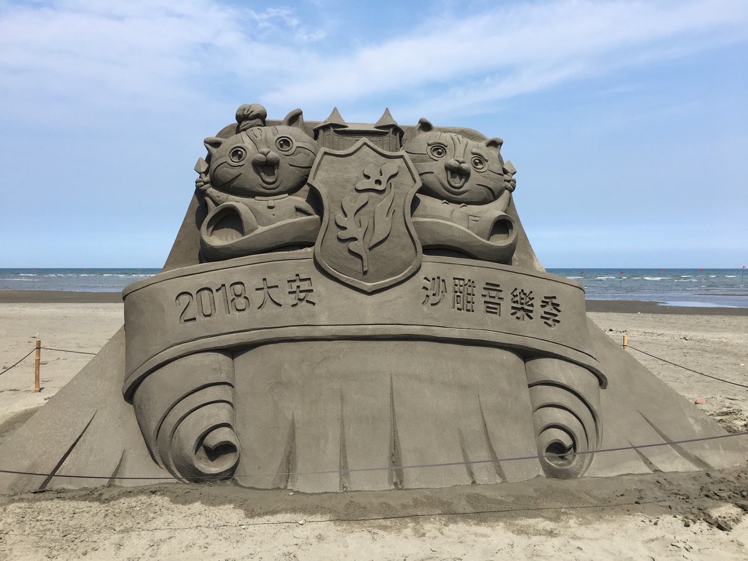今年的「大安沙雕音樂季」共有16個主題、20座沙雕作品。 圖:台中市觀光局/提供 今年的「大安沙雕音樂季」共有16個主題、20座沙雕作品。 圖:台中市觀光局/提供