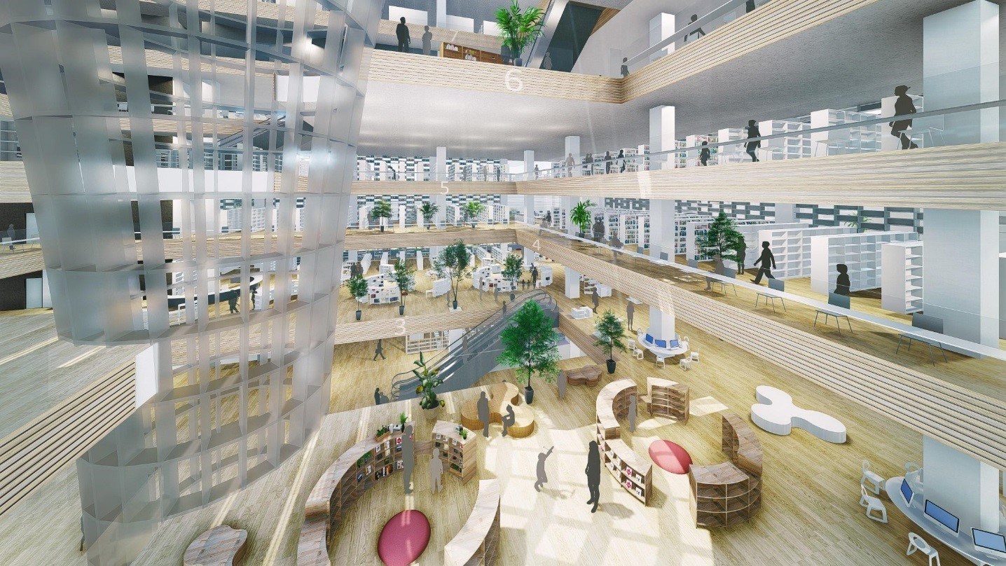 由2020東京奧運主場館設計團隊「梓設計」參與的「桃園市立圖書館總館新建工程」獲「最佳規劃設計類」最高榮譽卓越獎。