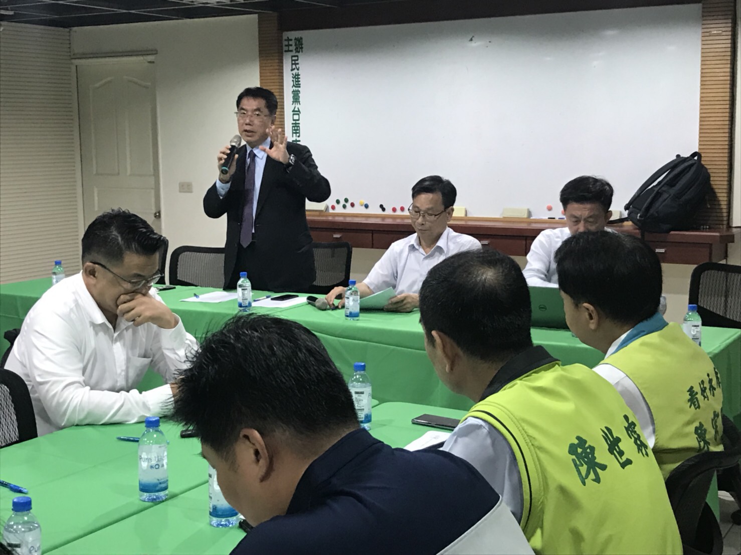 民進黨台南市黨部今天召開聯合選戰擴大會議。 圖:黃博郎/攝 民進黨台南市黨部今天召開聯合選戰擴大會議。 圖:黃博郎/攝