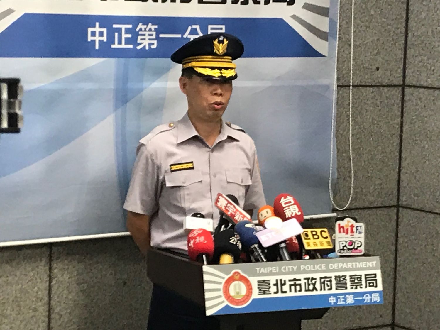 台北市警局中正一分局副局長汪大宇。 圖 : 周煊惠 / 攝 台北市警局中正一分局副局長汪大宇。 圖 : 周煊惠 / 攝