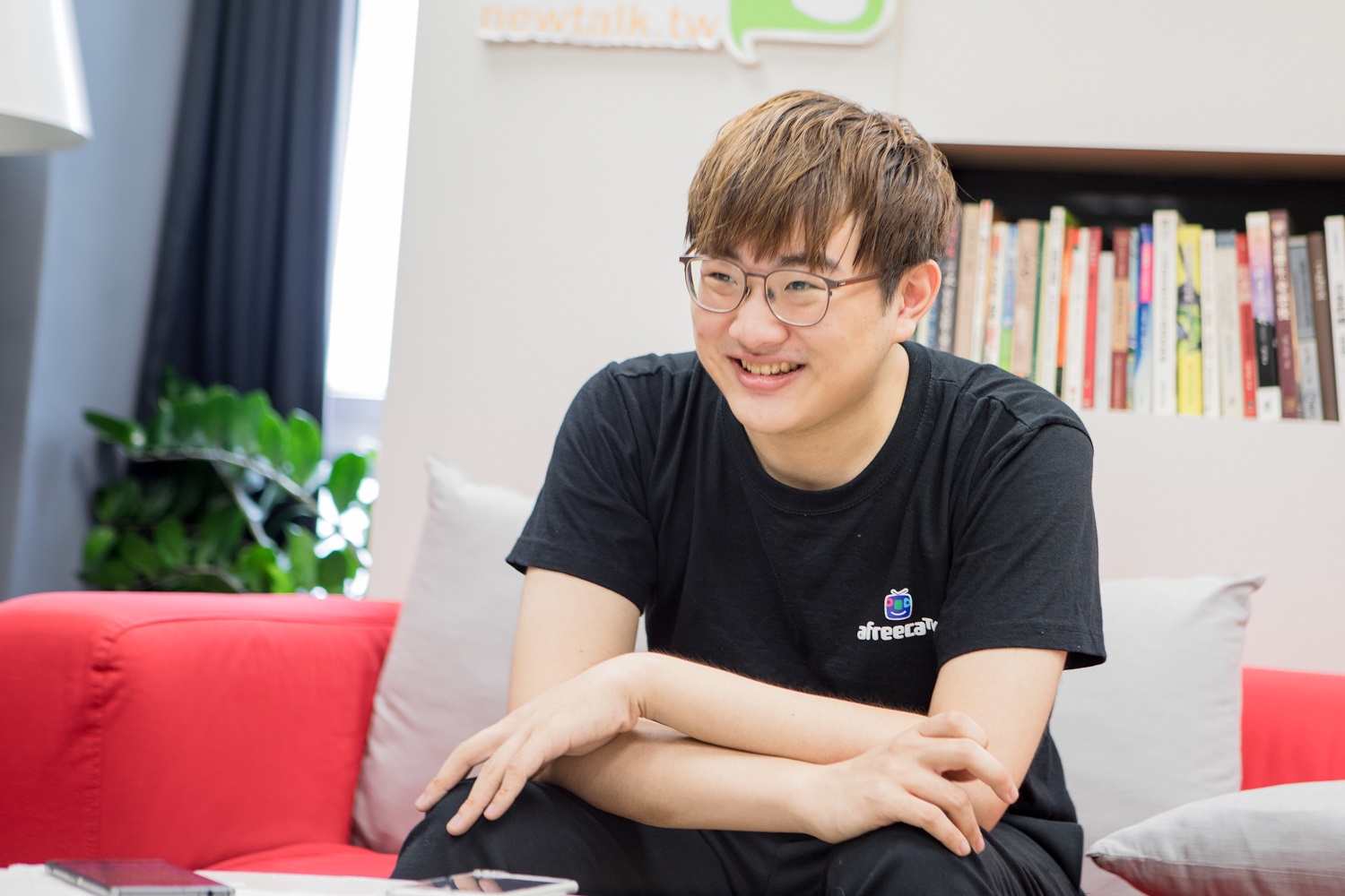 本屆雅加達亞運《星海爭霸II》項目台灣國手Nice,讓人看到他沉穩的一面。 圖:陳宣如攝 本屆雅加達亞運《星海爭霸II》項目台灣國手Nice,讓人看到他沉穩的一面。 圖:陳宣如攝