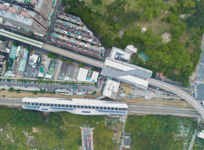 台中捷運綠線自動駕駛電聯車。