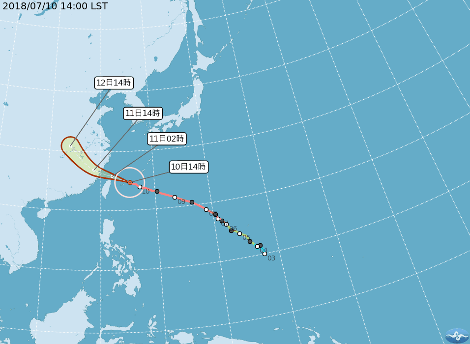 北北基地區原定在晚上8點宣布結果,將延宕至10點公布。 圖:翻攝自中央氣象局 北北基地區原定在晚上8點宣布結果,將延宕至10點公布。 圖:翻攝自中央氣象局