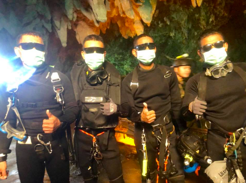 在多方合作之下,成功營救野豬足球隊! 圖:翻攝Thai navy SEAL 在多方合作之下,成功營救野豬足球隊! 圖:翻攝Thai navy SEAL