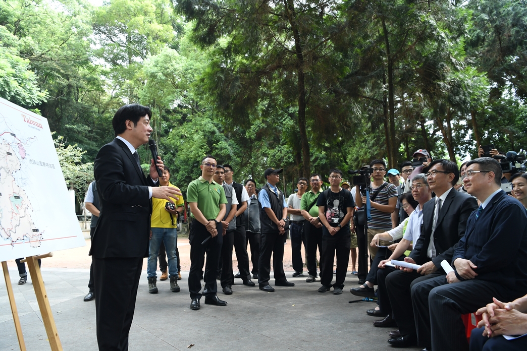 行政院長賴清德視察時致詞。 圖:行政院/提供 行政院長賴清德視察時致詞。 圖:行政院/提供