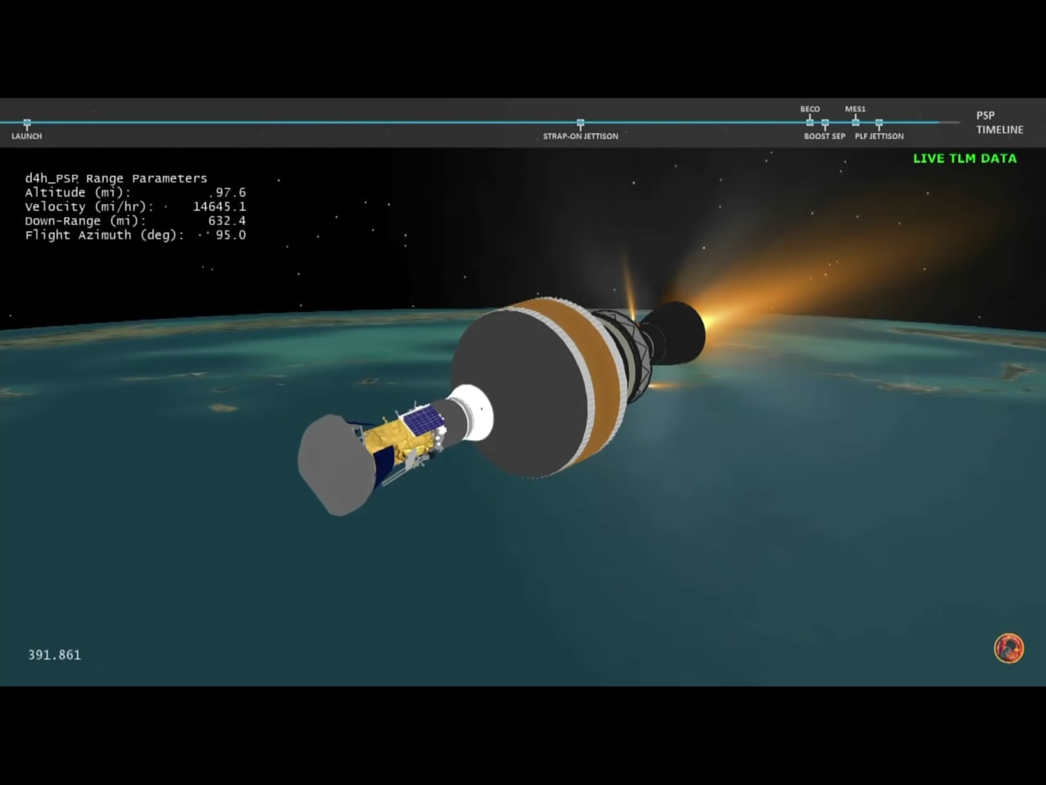 負責操作火箭的聯合發射同盟(United Launch Alliance)發言人表示:「現在探測器持續上升,進入適當軌道。」 圖:翻攝自Youtube 負責操作火箭的聯合發射同盟(United Launch Alliance)發言人表示:「現在探測器持續上升,進入適當軌道。」 圖:翻攝自Youtube