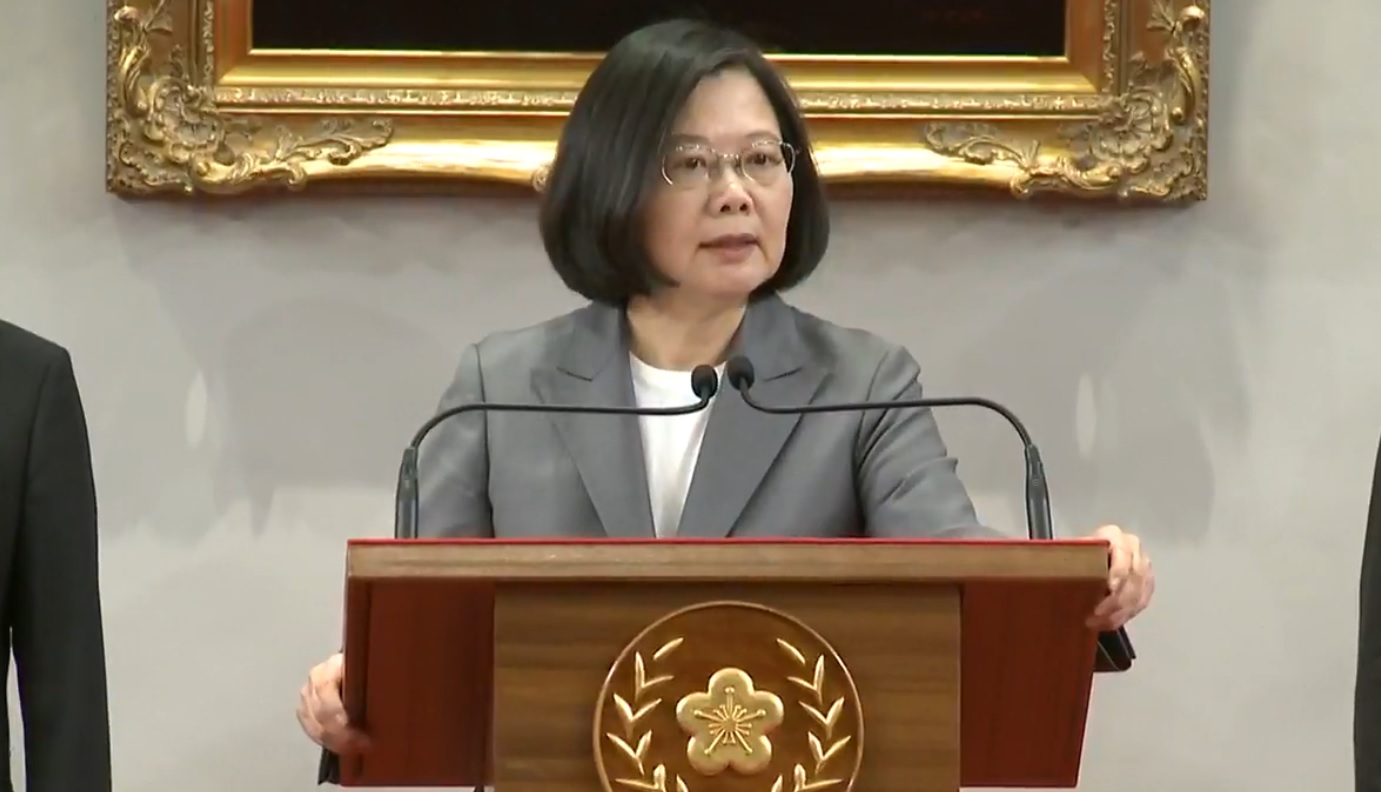 圖:翻攝自蔡英文臉書直播。 圖:翻攝自蔡英文臉書直播。