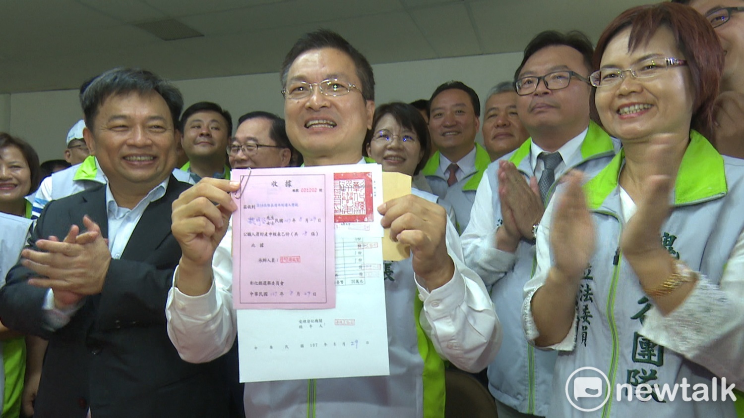 彰化縣長魏明谷登記參選下屆縣長。 唐復年/攝 彰化縣長魏明谷登記參選下屆縣長。 唐復年/攝