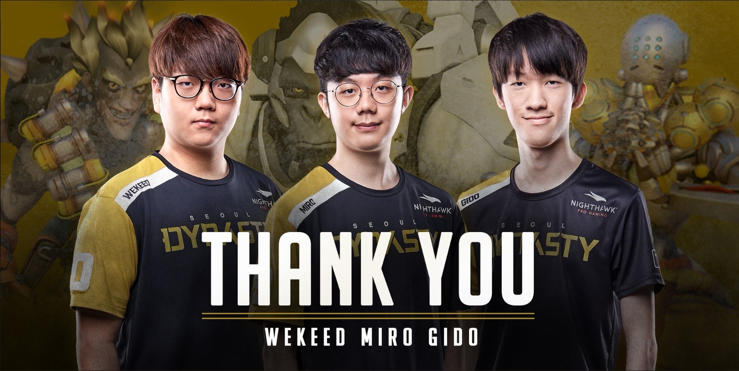 首爾王朝釋出三位選手Miro、Gido與Wekeed，前兩位都是現已解散的韓國戰隊Lunatic-Hai一員，他們曾奪下APEX聯賽兩冠紀錄。