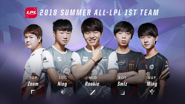 2018 LPL夏季賽第一陣容:JDG:Zoom、IG:Ning、IG:Rookie、RW:Smlz、RNG:Ming 2018 LPL夏季賽第一陣容:JDG:Zoom、IG:Ning、IG:Rookie、RW:Smlz、RNG:Ming