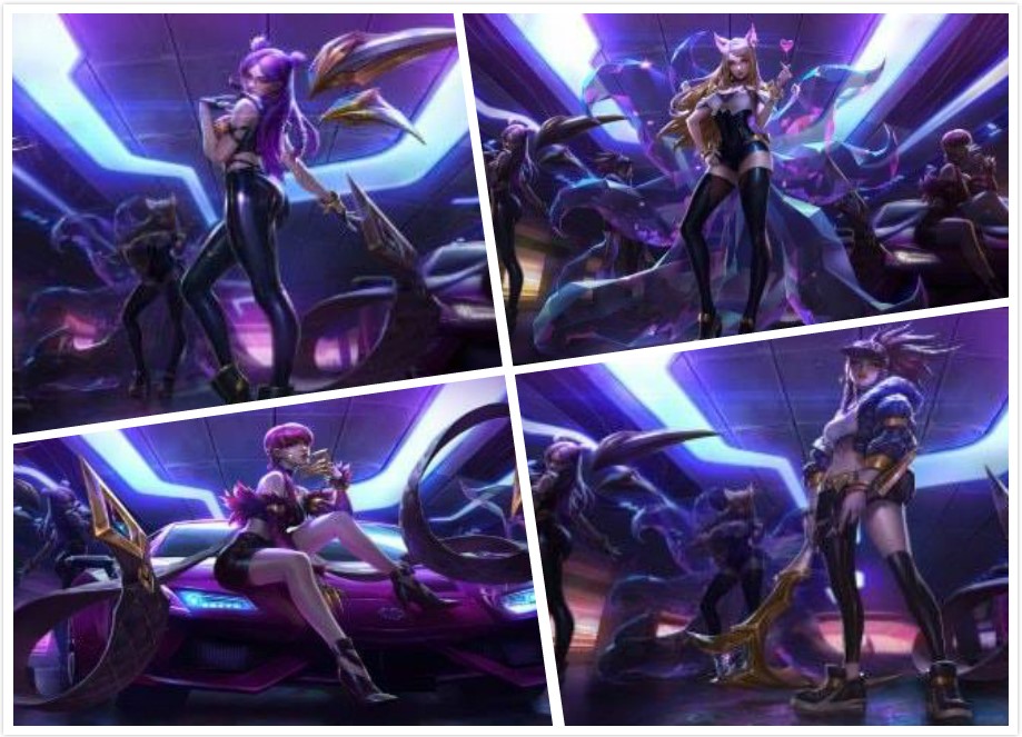 有四個全新以「偶像」為主題女性英雄造型曝光,其中包含阿璃、阿卡莉、凱莎與伊芙琳,這樣的巧合也使得網友議論紛紛