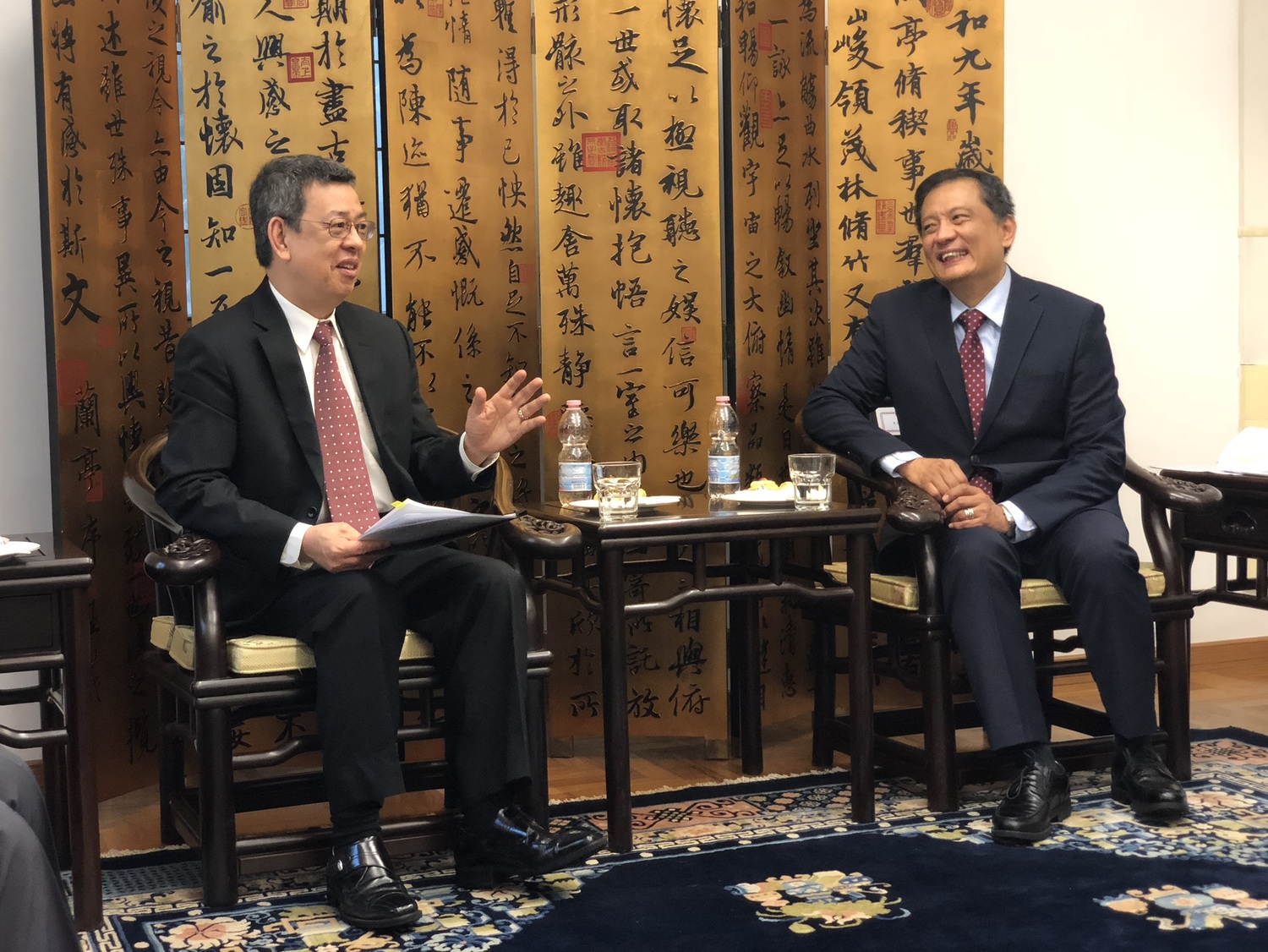 「聖誼專案」副總統陳建仁視察駐義大利代表處 圖:總統府提供 「聖誼專案」副總統陳建仁視察駐義大利代表處 圖:總統府提供