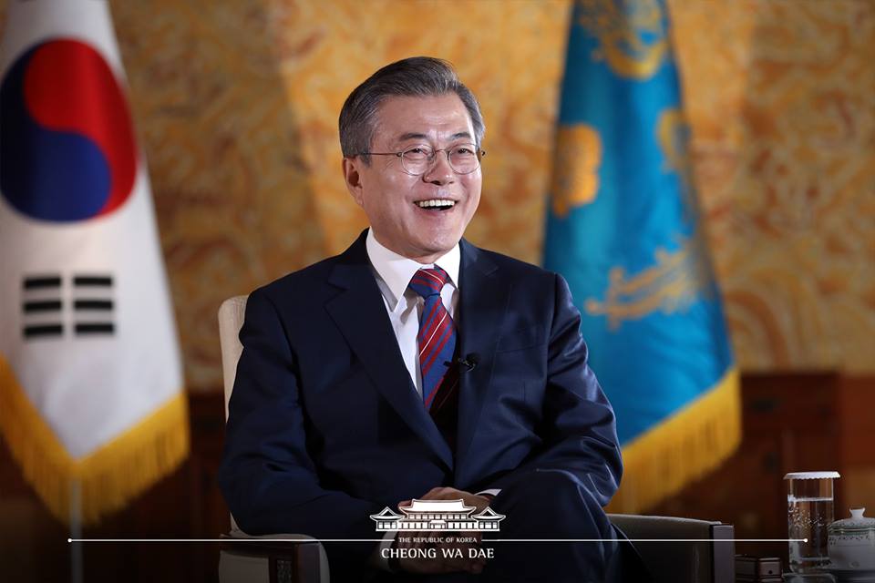 南韓總統文在寅。 圖:翻攝青瓦台臉書 南韓總統文在寅。 圖:翻攝青瓦台臉書