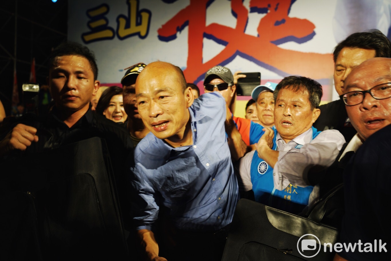 韓國瑜岡山造勢晚會。 圖:張良一/攝 韓國瑜岡山造勢晚會。 圖:張良一/攝