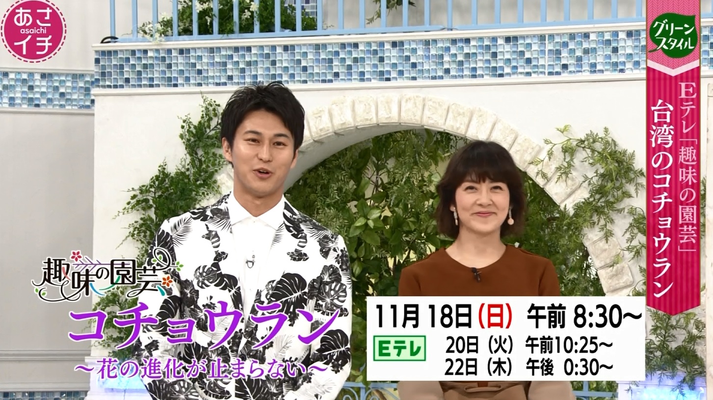 日本NHK節目「早市」邀請園藝王子三上博史,介紹台中花博。 圖:台中市政府/提供 日本NHK節目「早市」邀請園藝王子三上博史,介紹台中花博。 圖:台中市政府/提供
