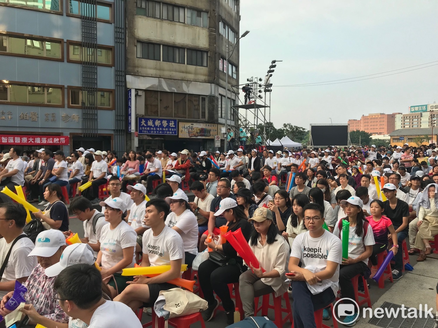 柯文哲北門造勢活動現場。 圖 : 周煊惠 / 攝 柯文哲北門造勢活動現場。 圖 : 周煊惠 / 攝