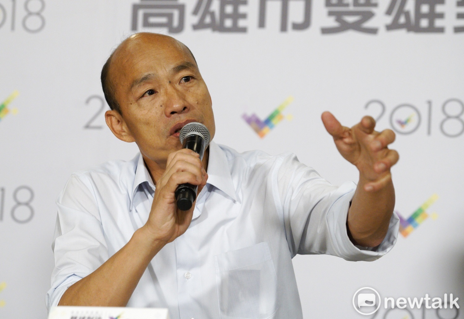 電視辯論會後記者會韓國瑜回答媒體提問。資料照片。 圖:張良一/攝 電視辯論會後記者會韓國瑜回答媒體提問。資料照片。 圖:張良一/攝