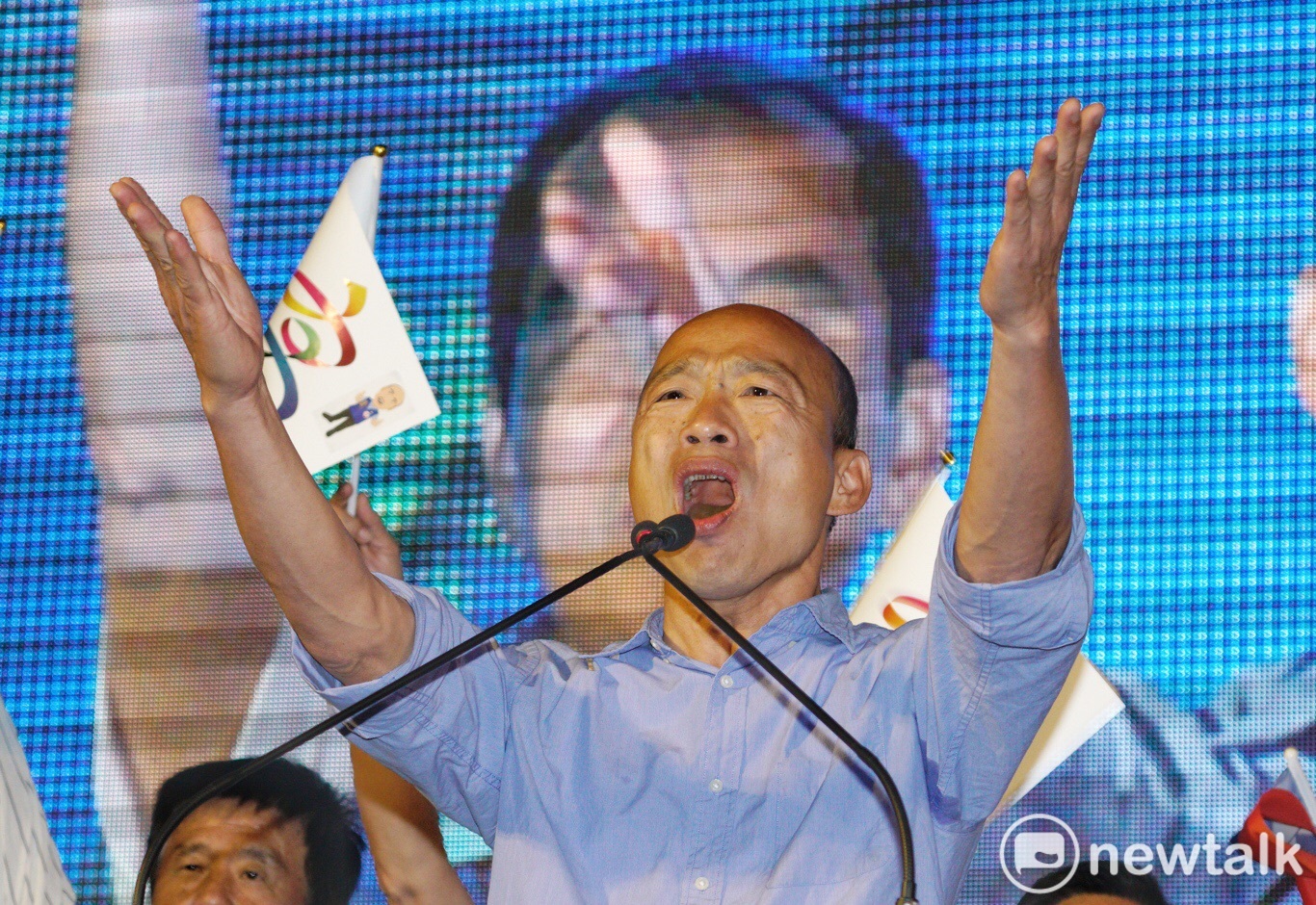 高雄市長當選人韓國瑜當選感言:沒喜悅、立刻挽袖 團結打拚。 圖:張良一/攝 高雄市長當選人韓國瑜當選感言:沒喜悅、立刻挽袖 團結打拚。 圖:張良一/攝