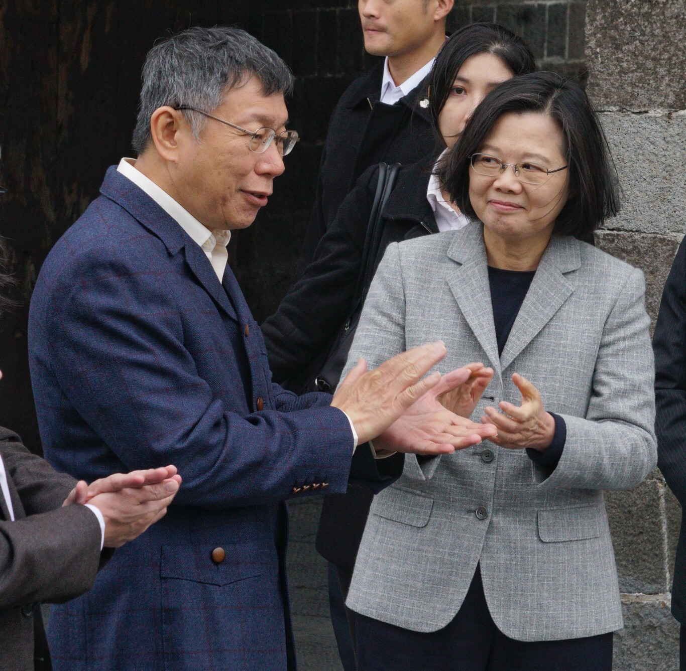 蔡柯今天登場。 圖:張良一/攝 蔡柯今天登場。 圖:張良一/攝