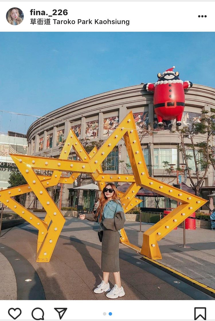 草衙道今年推出的星光大道也是IG上的打卡熱點。 圖:翻攝自instagram fina._226/開放權限 草衙道今年推出的星光大道也是IG上的打卡熱點。 圖:翻攝自instagram fina._226/開放權限