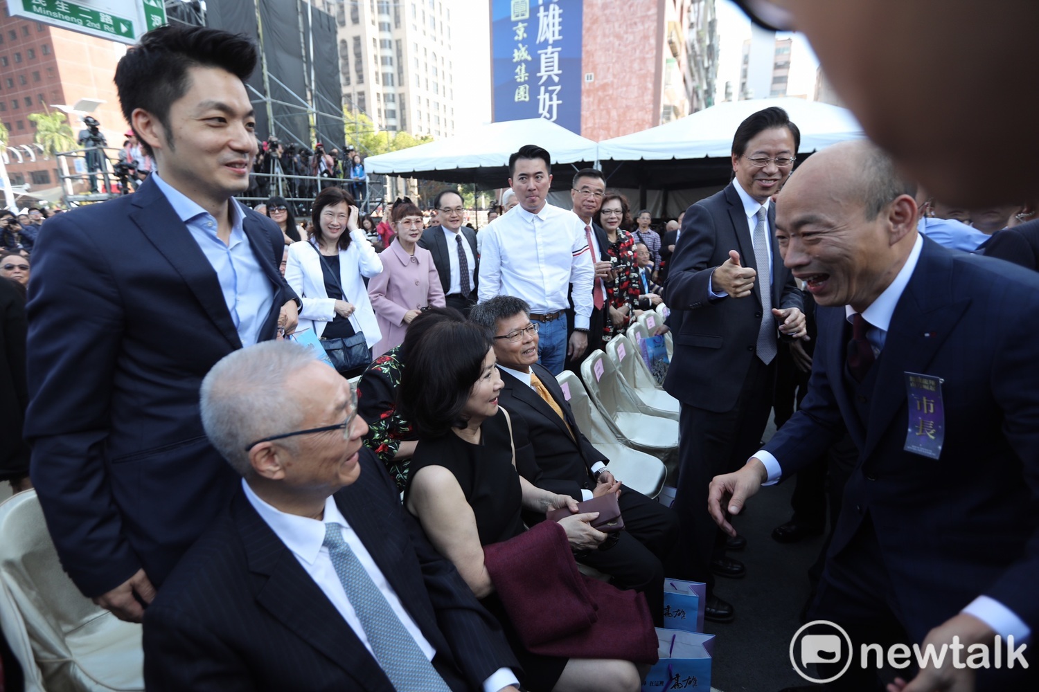 國民黨主席吳敦義也到場觀禮。 圖:張良一/攝 國民黨主席吳敦義也到場觀禮。 圖:張良一/攝
