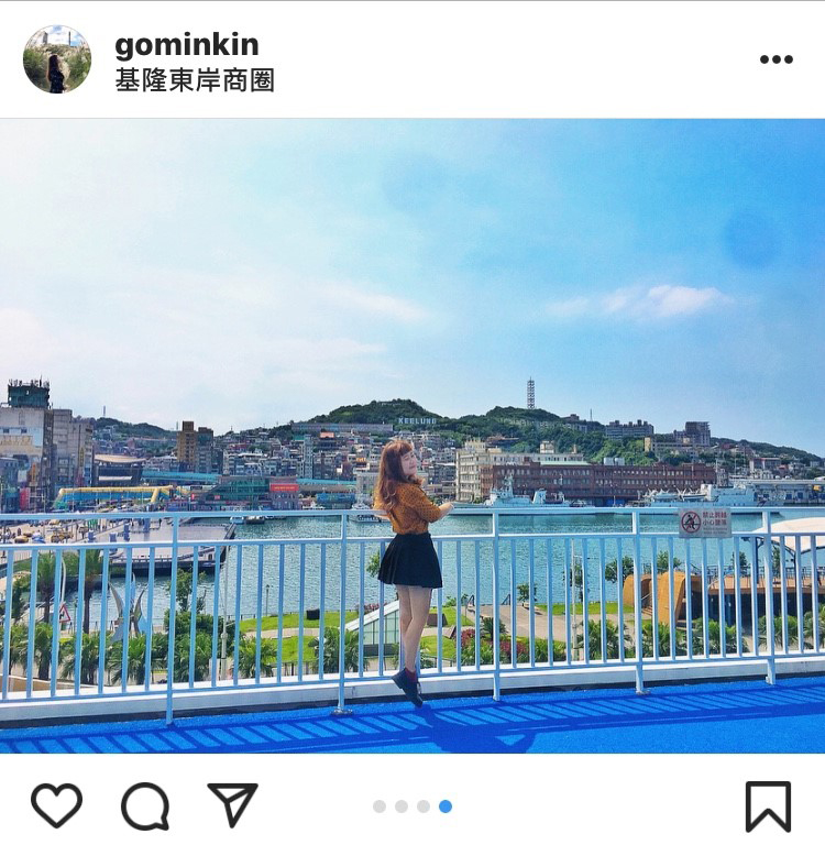 「東岸商圈」的四樓能看見大船入港的景象。 圖:翻攝自instagram gominkin/開放權限 「東岸商圈」的四樓能看見大船入港的景象。 圖:翻攝自instagram gominkin/開放權限