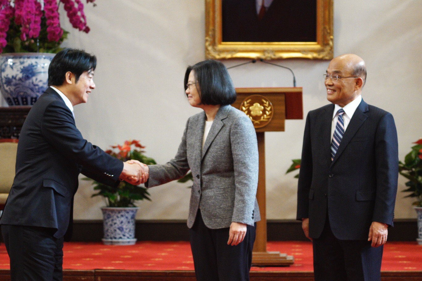 蔡英文總統今天宣布由前行政院長蘇貞昌回鍋接任閣揆。 圖:張良一/攝 蔡英文總統今天宣布由前行政院長蘇貞昌回鍋接任閣揆。 圖:張良一/攝