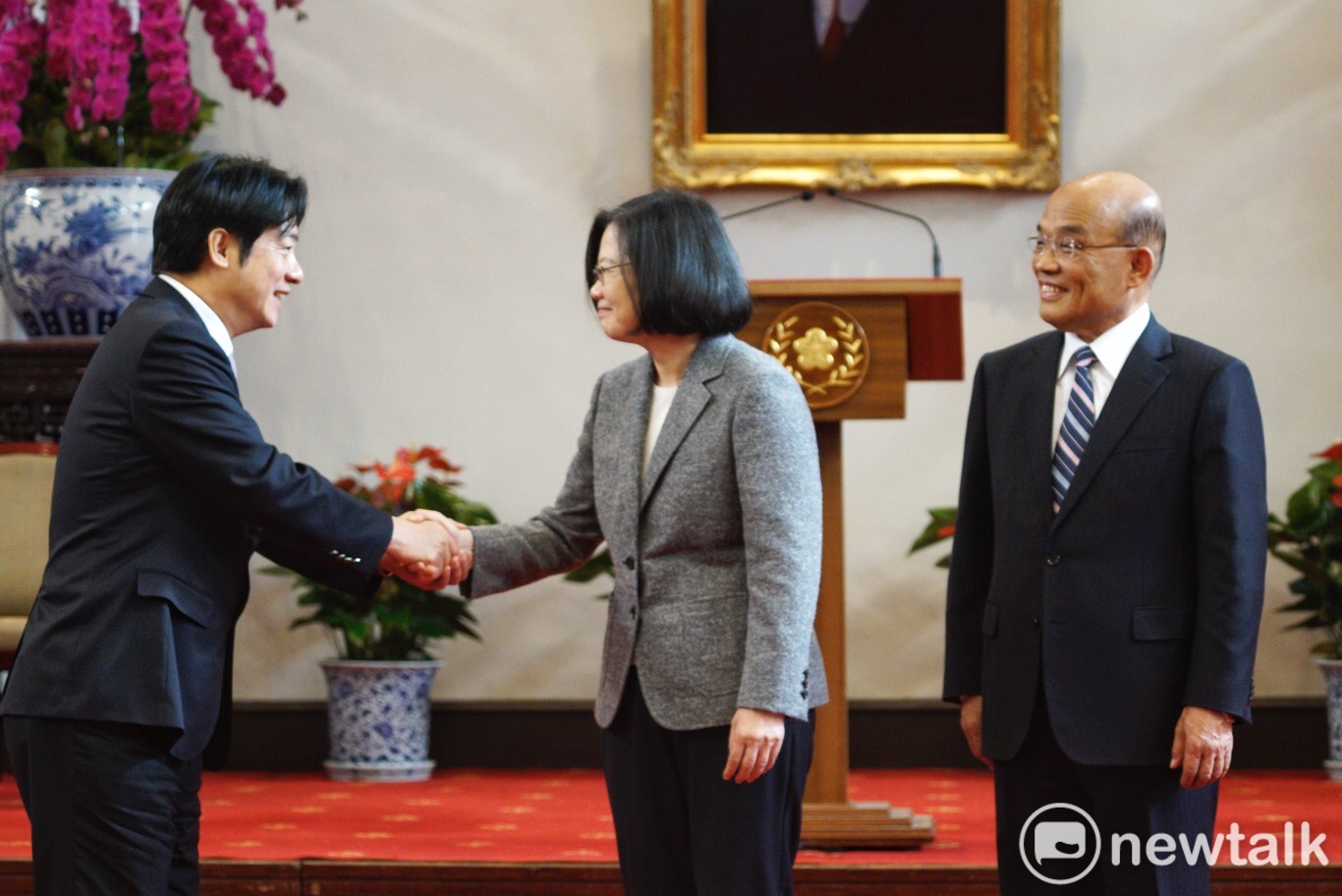 蔡英文總統今天宣布由前行政院長蘇貞昌回鍋接任閣揆。 圖:張良一/攝 蔡英文總統今天宣布由前行政院長蘇貞昌回鍋接任閣揆。 圖:張良一/攝