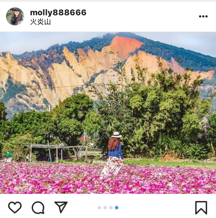 后里波斯花海和三義火炎山,是休假放鬆親近大自然的好去處。 圖:翻攝自instagram molly888666/開放權限 后里波斯花海和三義火炎山,是休假放鬆親近大自然的好去處。 圖:翻攝自instagram molly888666/開放權限