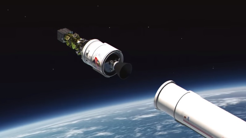 最大的一枚衛星已成功進入預定軌道,另外6枚衛星之後也將依序進入各自預定軌道。 圖:翻攝Youtube 最大的一枚衛星已成功進入預定軌道,另外6枚衛星之後也將依序進入各自預定軌道。 圖:翻攝Youtube