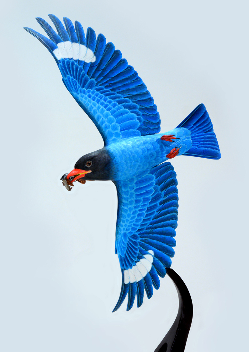 「如生─2019臺日野鳥雕刻工藝創作交流展」預計展出作品-「飛翔～」。    圖：工藝台北分館/提供
