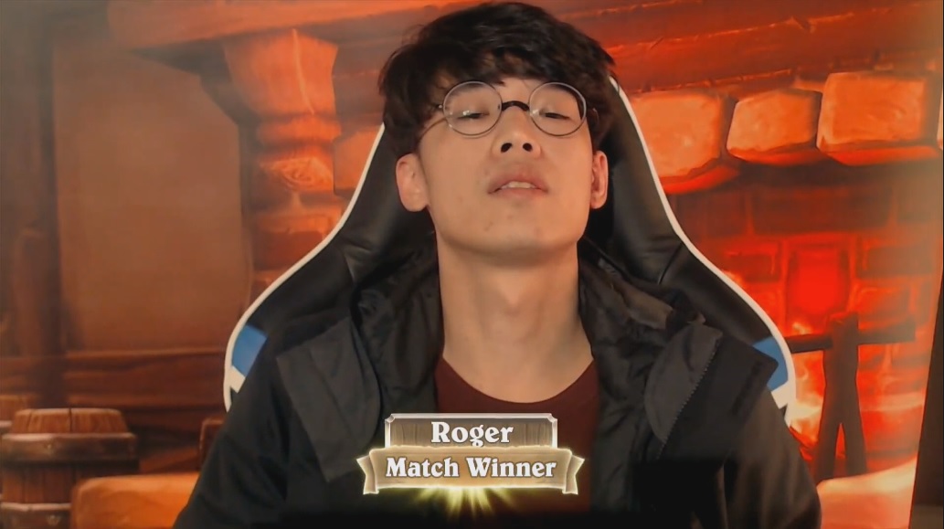 好不容易獲勝的Roger如釋重負。 好不容易獲勝的Roger如釋重負。