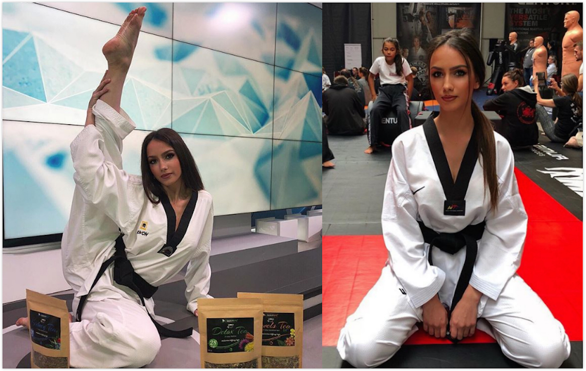 莎拉( Sara Damnjanovic )長相出眾,自幼練習跆拳道,身材更是性感健美。 圖/翻攝自 IG 莎拉( Sara Damnjanovic )長相出眾,自幼練習跆拳道,身材更是性感健美。 圖/翻攝自 IG