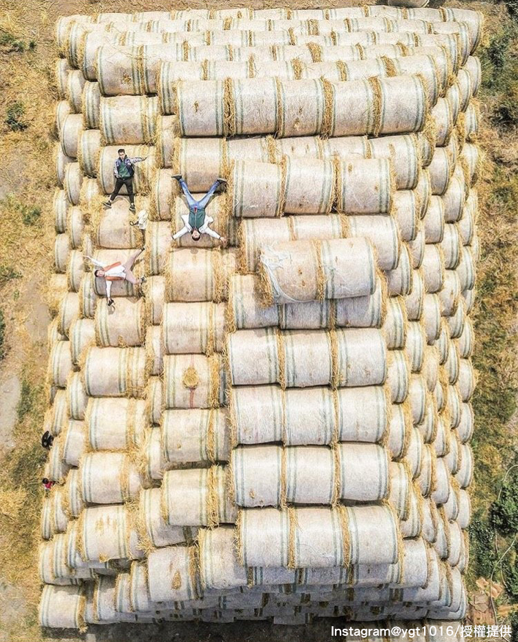 「金億陽農場」的稻草捲景色,不只療癒也超好拍。 圖:翻攝自instagram ygt1016/開放權限 「金億陽農場」的稻草捲景色,不只療癒也超好拍。 圖:翻攝自instagram ygt1016/開放權限