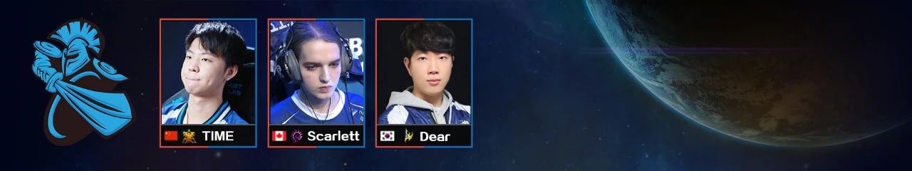 中國星海一哥TIME與刀鋒女王Scarlett、Dear組成實力相當堅強的三人組。