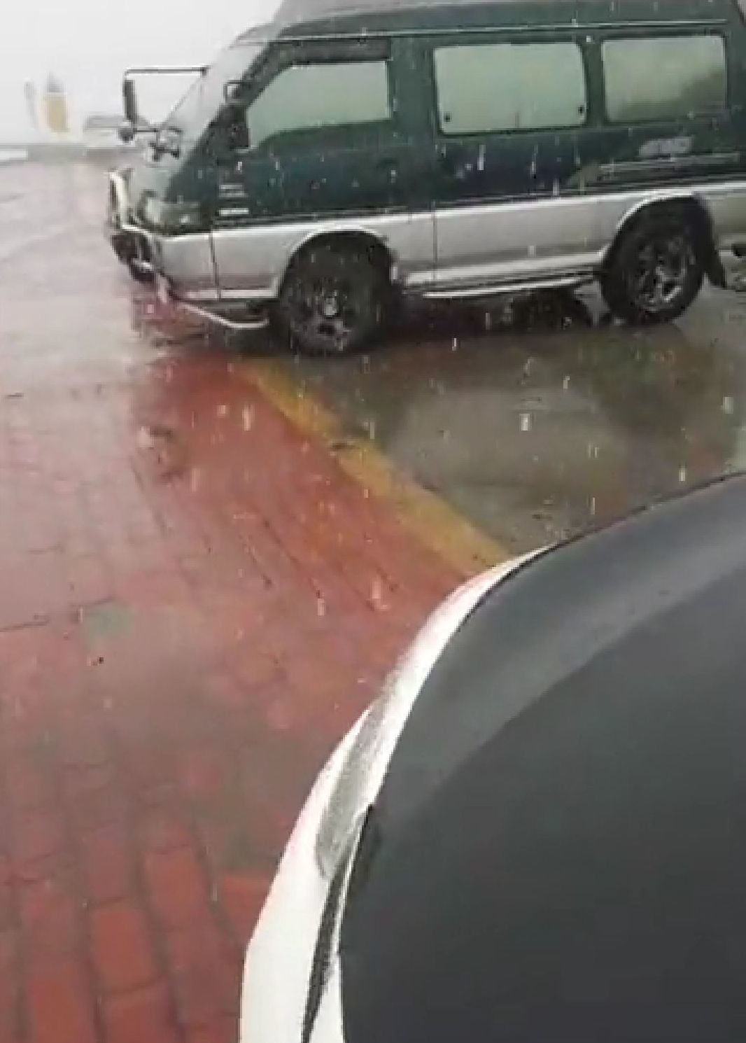 合歡山今飄雪約10分鐘,雖是雨夾雪,但仍見雪花一片片飄落。 圖:翻攝合歡山追雪團臉書社團 合歡山今飄雪約10分鐘,雖是雨夾雪,但仍見雪花一片片飄落。 圖:翻攝合歡山追雪團臉書社團
