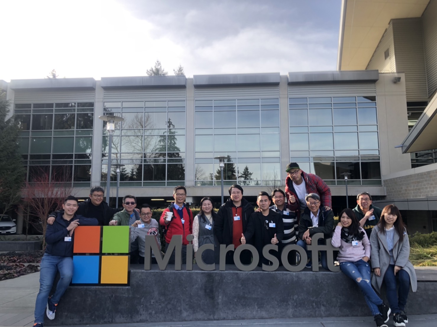 訪問團參訪Microsoft 微軟總部。 圖/基隆市政府提供 訪問團參訪Microsoft 微軟總部。 圖/基隆市政府提供